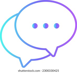 Comment Feedback icon with blue duotone style. message, social, internet, chat, media, app, bubble. Vector illustration