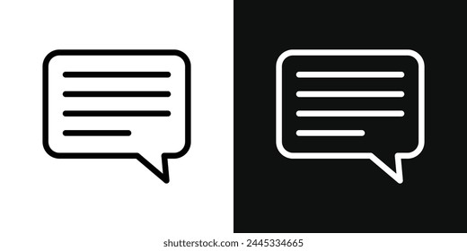 Comment and Feedback Icon Set. Dialogue Chat Bubble and Client Communication Symbols.