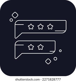 Comment Feedback Icons with black filled outline style. Thin line icon related to feedback, rating, testimonials, quick response, satisfaction and more. Simple web icon. Vector illustration