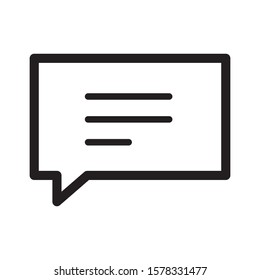 Comment, feedback online Web Icon isolated on white background EPS Vector