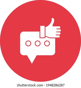 Comment, feedback, thumbs up icon vector image. Can also be used for seo and web. Suitable for use on web apps, mobile apps and print media.