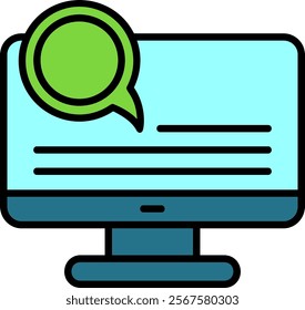 Comment Filled Style Icon Design