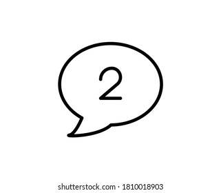 Comment flat icon. Single high quality outline symbol for web design or mobile app.  Comment thin line signs for design logo, visit card, etc. Outline pictogram EPS10