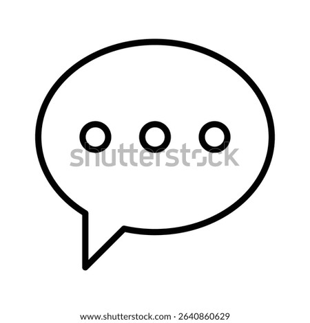 Comment flat icon vector set, linear outline icon, minimal vector illustration for interface design