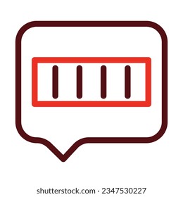 Comment Glyph Two Color Icon For Personal And Commercial Use.
