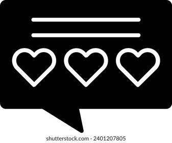 Comment Glyph Vector Icon Design