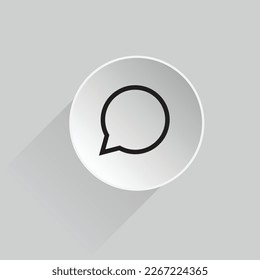 Comment icon 3d. 3D massage icon. Chat icon.