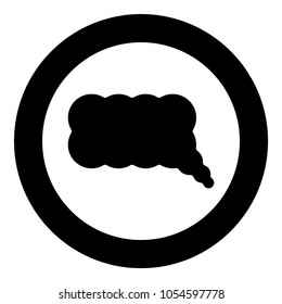 Comment icon black color in circle