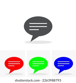 Comment icon in black and white colour