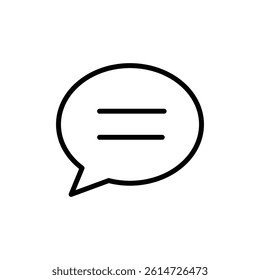 Comment icon black and white vector sign
