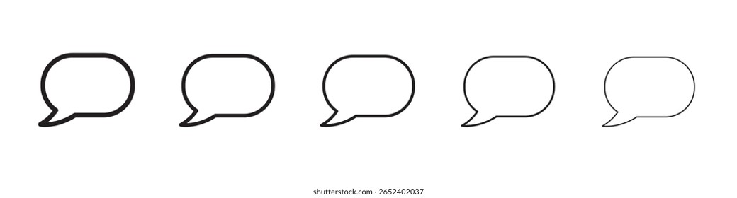 Ícone de comentário - sinal de vetor preto-e-branco