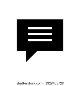 Comment Icon. Bubble Speech Illustration As A Simple Vector Sign & Trendy Symbol for Design, Conversation and Websites, Presentation or Mobile Application.