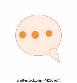 Comment icon in cartoon style isolated on white background. Dialogues symbol