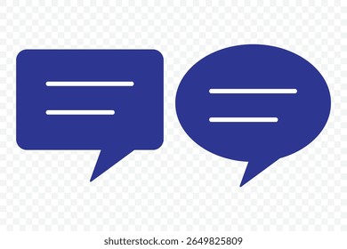 Ícone Comentário. Ícone de bate-papo na cor azul. Bate-papo, mensagem, mensagem, sms, bate-papo, bate-papo, ícone de conversa. Ícones de bolhas de mensagem. Ilustração vetorial.