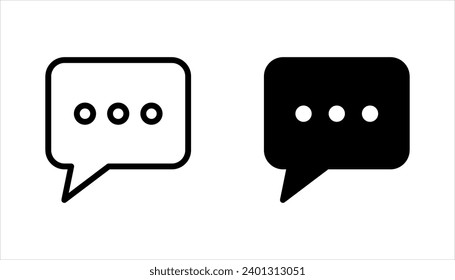 Comment icon. Chat in trendy flat design. Speech Bubble icon, vector illustration on white background