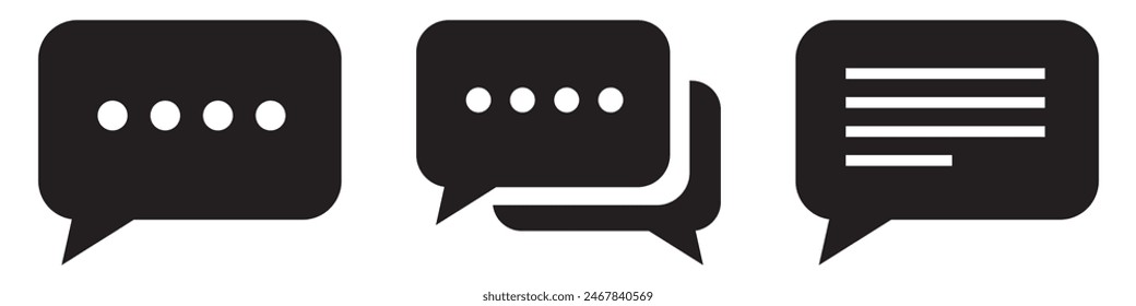 Comment icon. Chat in trendy flat design. Speech Bubble icon symbol illustration