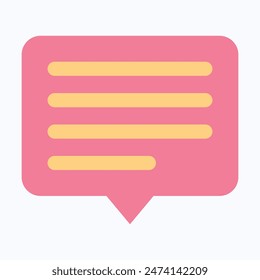 Kommentar-Icon, Chat im trendigen flachen Design. Sprachblasen-Symbol, flache Art isolierte Vektorgrafik-Symbol.