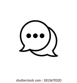 Comment icon, Chat icon vector. Speech bubble line icon symbol design