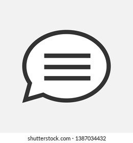 
Comment Icon. Conversation or Chat Illustration As A Simple Vector Sign & Trendy Symbol for Design and Websites, Presentation or Mobile Application.