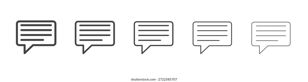 Diseño de iconos de comentarios, logotipo, App, interfaz de usuario. Ilustración vectorial, EPS