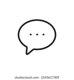 Ícone Comentário Ilustração de linha plana