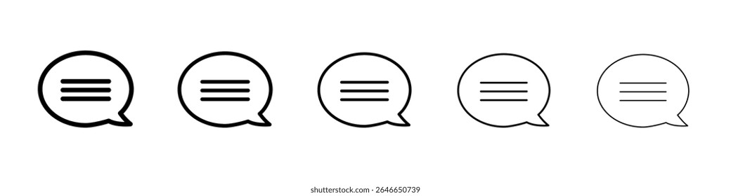 Comment icon flat simple outline logo