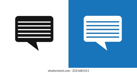 Comment icon Flat vector set outline