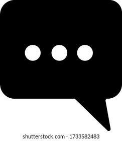 Icono de comentario. Diseño plano libre, ilustración en blanco y negro