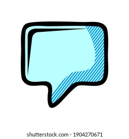 Icono de comentario aislado en fondo blanco. 