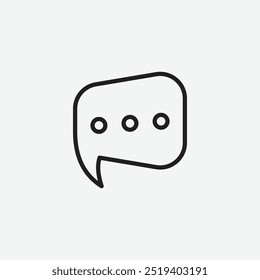 Ícone de comentário isolado no plano de fundo branco