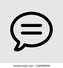 Comment icon in line style, use for website mobile app presentation