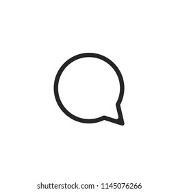 Comment icon in linear style for social media.
