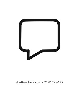 Comment icon linear vector graphics sign