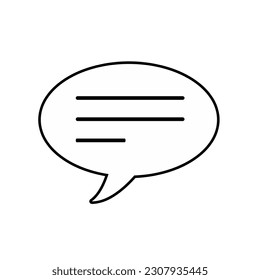 Comment icon. Message icon for communication and social media. Vector Illustration.