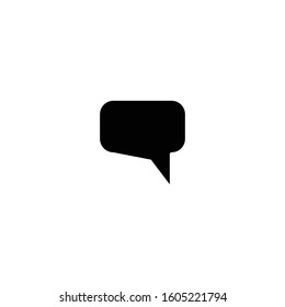 Comment icon. Message frame symbol. Logo design element