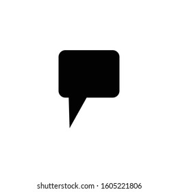 Comment icon. Message frame symbol. Logo design element