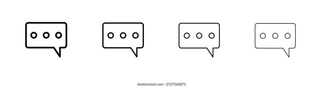 Icono de comentario en estilo de línea de trazo moderno. Vector 10 eps