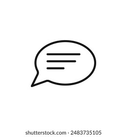 Comment icon outline collection in black