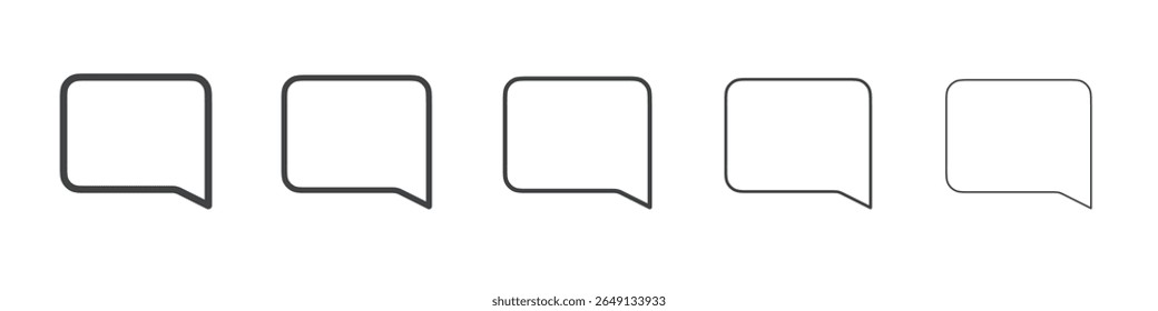 Símbolo de Vector de ilustración de esquema de icono de comentario
