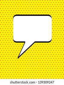 comment icon over yellow background vector illustration