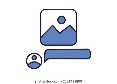 Comment icon. Related to interaction. suitable for web site, app, user interfaces. flat line icon style