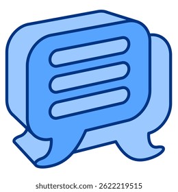 Comment icon represented by Simple Comment icon Blue style.