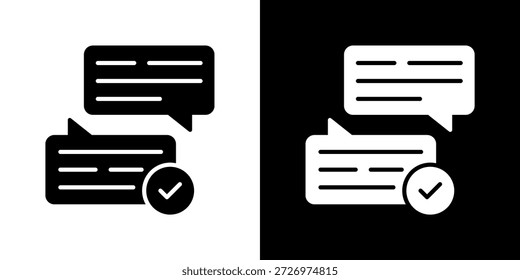 Ícone de comentário definido. Design De Linha Limpa Com Versões Claras E Escuras Para Uso Versátil.