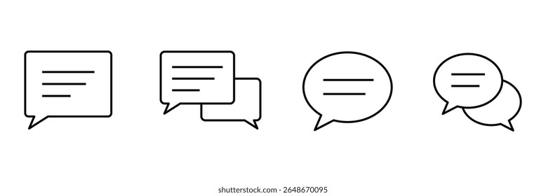 comment icon set. comments vector icon .