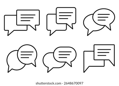 ícone de comentário definido. comentários ícone de vetor .