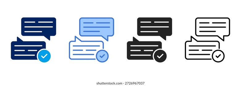 Conjunto de iconos de comentarios Colección de estilo diferente.