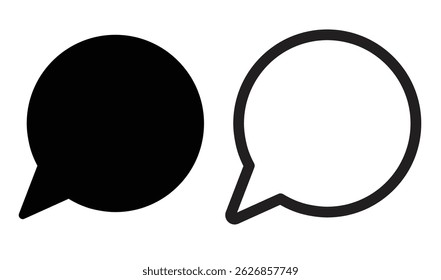 ícone de comentário definido. Vetor EPS 10