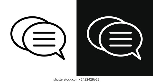 Comment Icon Set. Vector Illustration