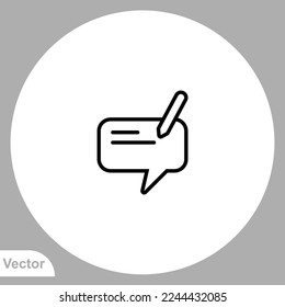 Comment icon sign vector,Symbol, logo illustration for web and mobile