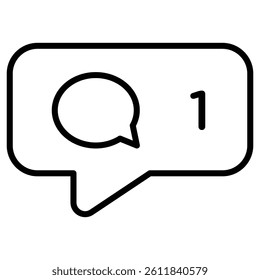 Comment icon Simple outline vector logo